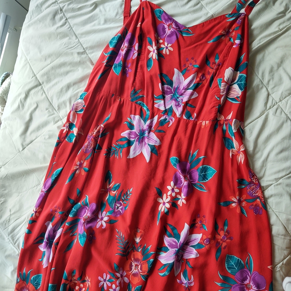 Old Navy Plus Red Floral Sundress size 4x